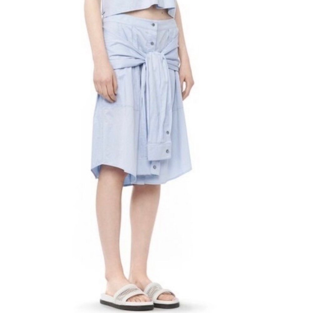 Alexander Wang Blue Shirt Skirt Size 8
